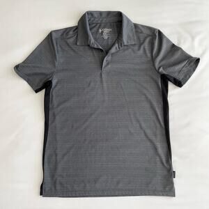 Jockey Sport Mens Gray Polo Performance Shirt Golf Outdoor Workout Size Small
